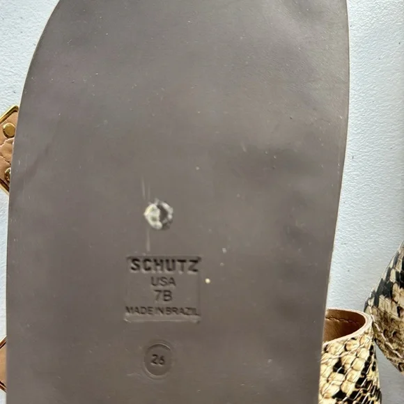 🍂🍁 NAOMI SPORTY SNAKE-EMBOSSED LEATHER SANDAL🍁🍂 SIZE 7 B - Picture 6 of 8